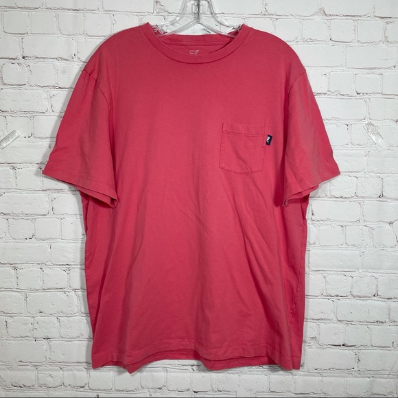Vineyard Vines Other - Vineyard Vines Whale Logo Mens Pocket T Shirt Size Large L Pink